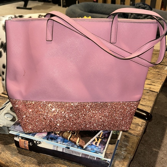 Pink glitter Kate spade tote - Picture 2 of 3